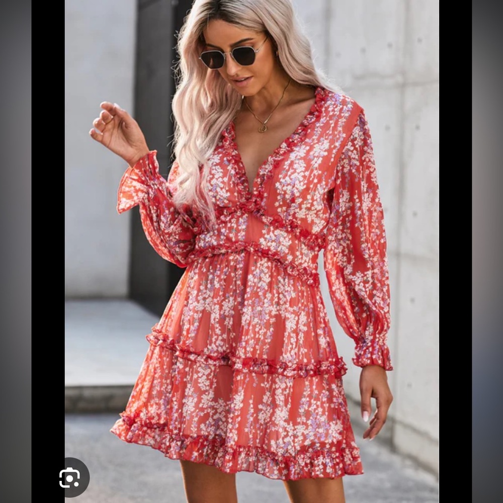 Amazon Floral dress open back
